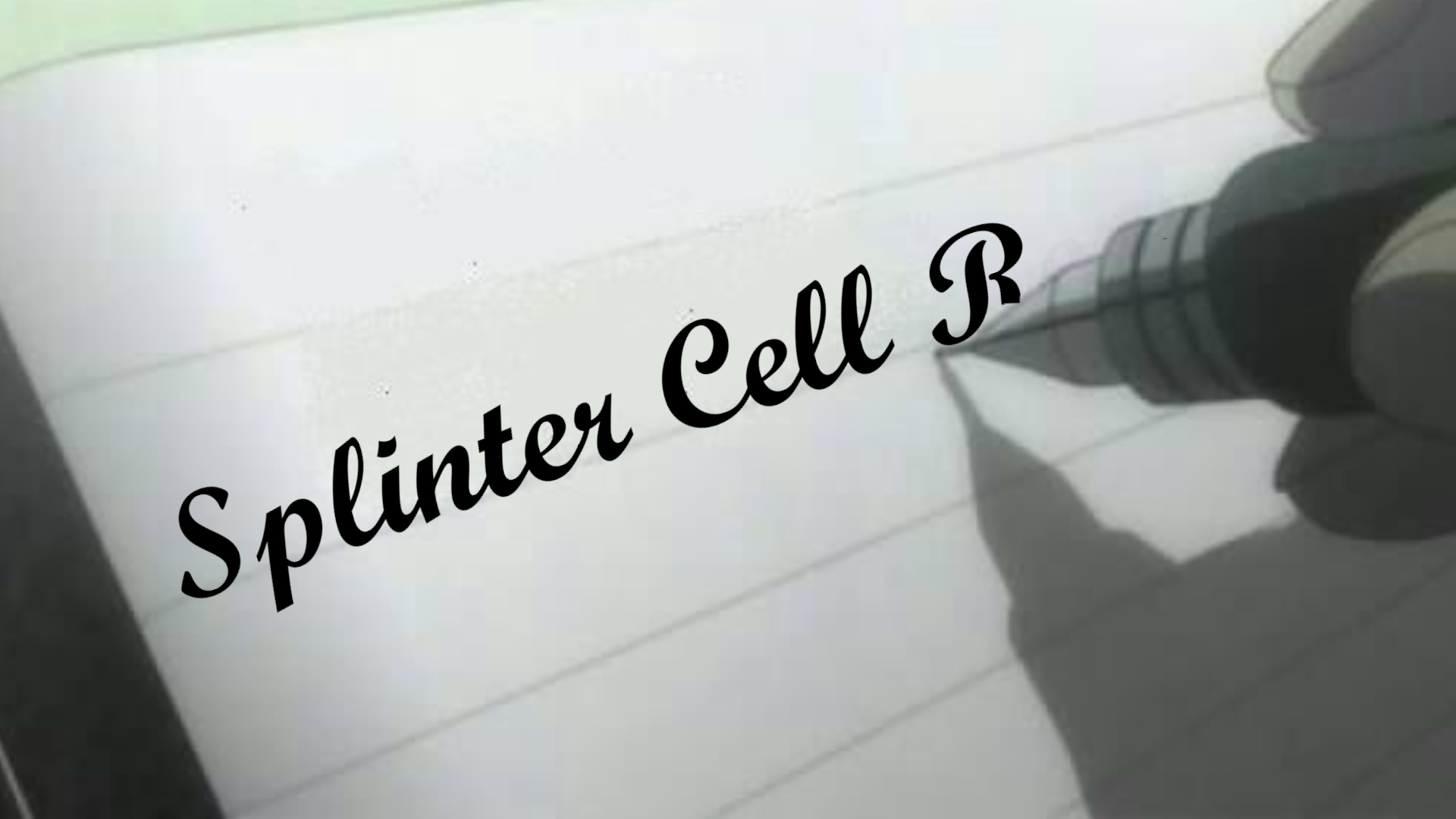 Writing Splinter Cell Remake into the Death Note.