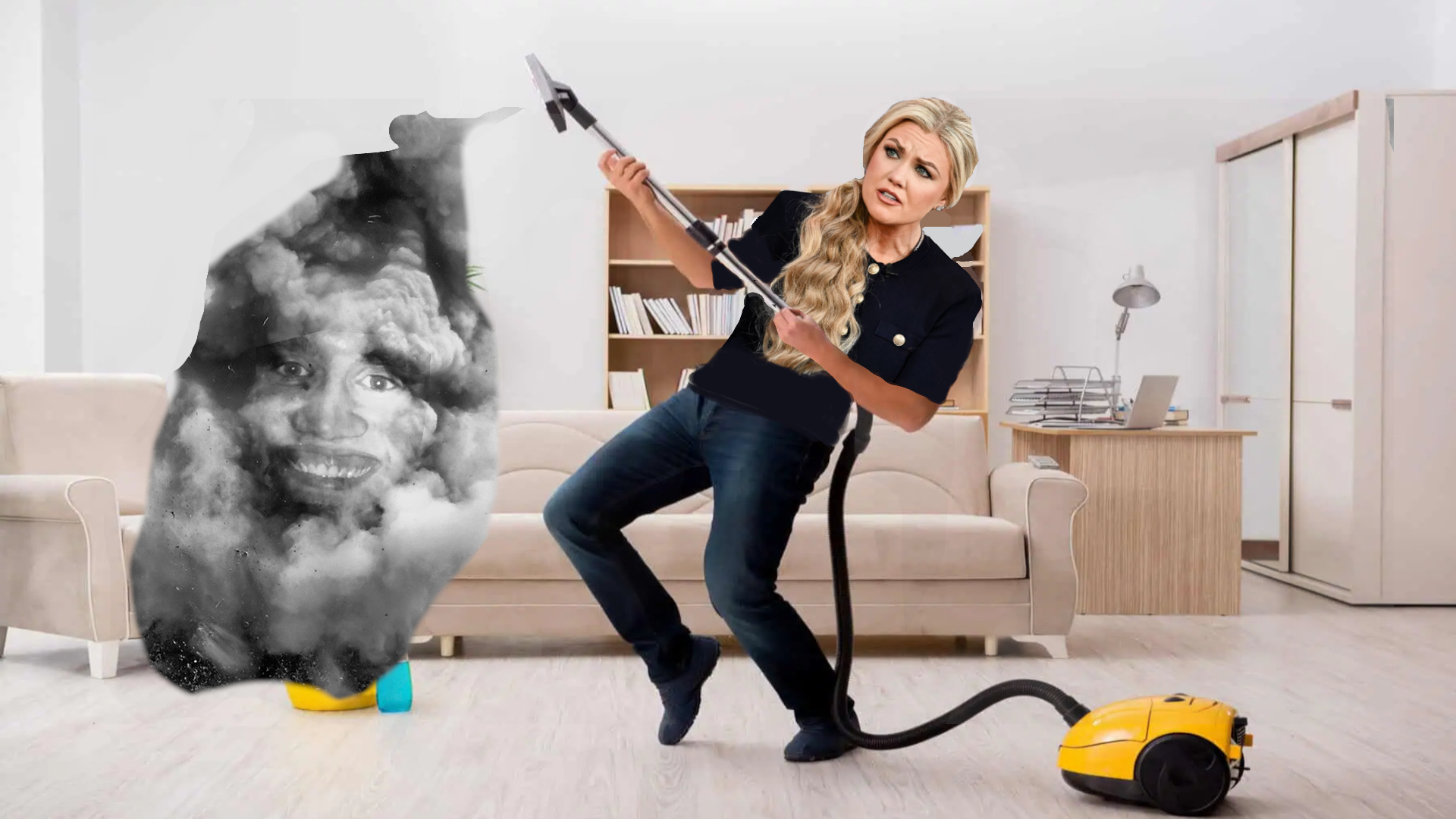 Erika Kirk and the ghost of her dead husband.